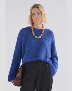 Sweaters: Agna Sweater Deep Colbalt