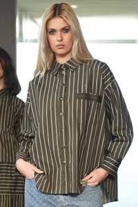 A-Shirt Your Eyes Olive Stripe