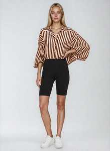 Bronte Shirt Chocolate Ivory