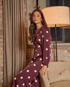 Sloane Dress Wine Drop