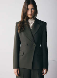 Symmetry Blazer - Dark Olive