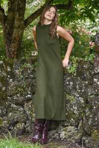 Knit And Chill Dress Khaki