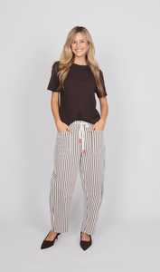 Jeans: Carter Barrel Jeans - Chocolate Stripe