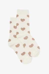 Taupe Heart Sock