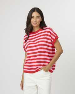 Gwen Tee Pink/Red