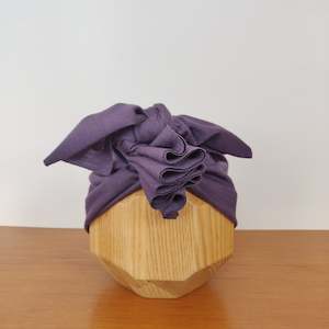 Merino Ruffle Headwrap | Mulberry
