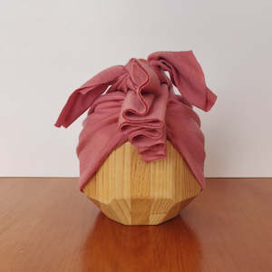 Sustainable Merino: Merino Ruffle Headwrap | Guava