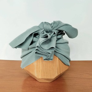 Sustainable Merino: Merino Ruffle Headwrap | Seafoam