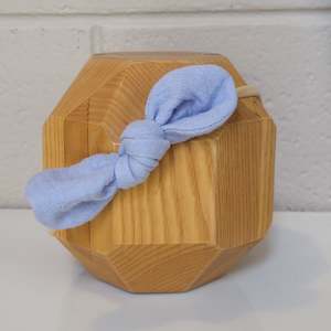 Vida & Co Sadie Bow Headband - Soft Blue Muslin