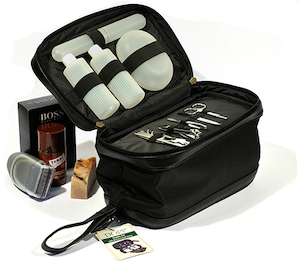 Buxton Leather Super Travel/Toiletry Bag