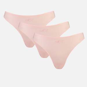 Rosy Pink: Monogram Whitney Bikini 3 Pack - Rosy