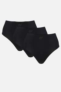 Briefs: Monogram Whitney High Waist Bikini 3 Pack - Shield