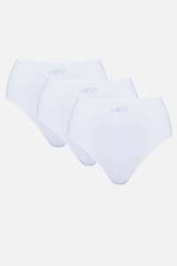 Monogram Whitney High Waist Bikini 3 Pack - Pure