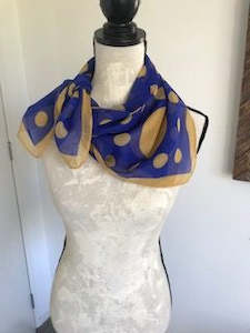 Scarves: Scarf - Spotted Blue