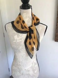 Scarves: Scarf - Spotted Mustard