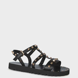 Footwear: Daphne Sandal - Black Calf