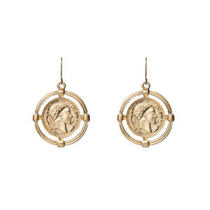 Four Corners: Medallion Coin Earrings