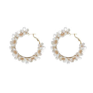 Four Corners: Floral Hoop Earrings