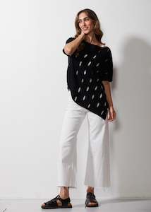 Zaket Plover: Holey  Poncho Top  - Black