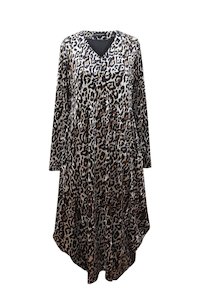 Animal print velvet Carly dress