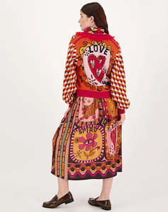 Vanessa Midi Skirt-Sunset