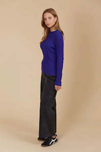 Knitwear: Juno Knit Top - Violet