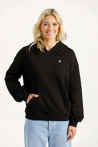 Home Lee: Elliot Hoodie - Black with Gold X