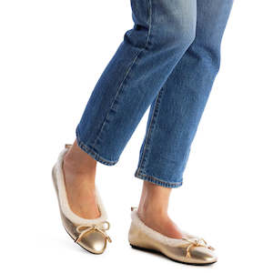 Footwear: Bambi Ballet - Gold Calf