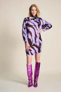 Pom Amsterdam: Satin Feathers Dress