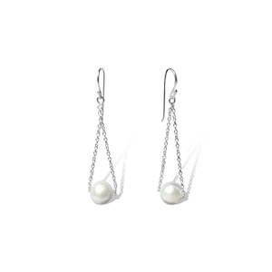 Fabuleux Vous Jewellery: Silver Perle Double Silver Chain Earring