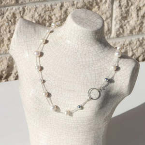 Fabuleux Vous Jewellery: La Pierre White Pearl Silver Necklace Short 50cm