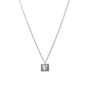 Fabuleux Vous Jewellery: Square Pearl Necklace 45cm