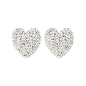 Dune Earrings - Silver Plated - Crystal