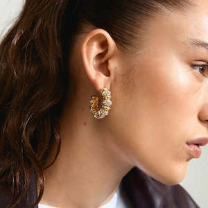 Pilgrim Jewllery: Delphine Earrings - Gold Plated - Crystal