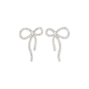 Pilgrim Jewllery: Jolanta Bow Earring-Silver
