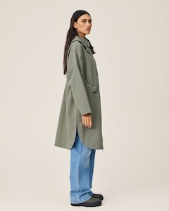 Msch Copenhagen: Roberte Rain Jacket-MulledBasil