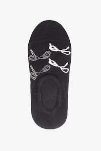 Womens Accessories: No Show Bow print socks