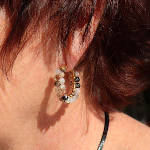 Jewellery: A Steel Me Salt & Pepper Hoop Earrings
