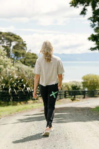 Apartment Pants - Black with Kelly Green X