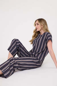 Bottoms: Martina Pant Navy Stripe