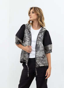 Pixielated Pattern Print Jacket