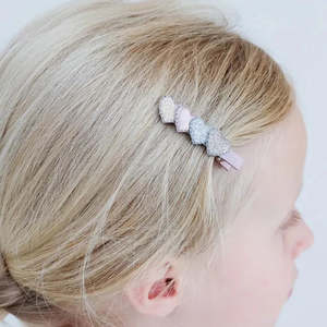 Glitter Layered Heart Clips