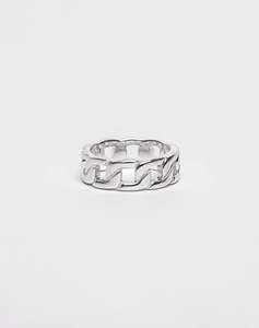 Silver Chain Loop Ring