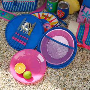 Gifts For Men: Picnic Round Plate Set - Fiesta