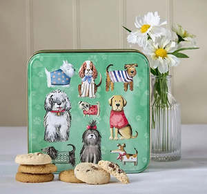 Gifts For Men: Dogs in Jumpers Assorted Biscuits Gift Tin