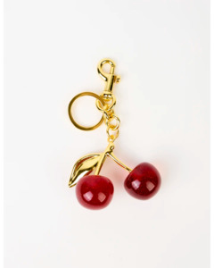 Stella Gemma Clothing: Bag/Key Charm - Red Cherries