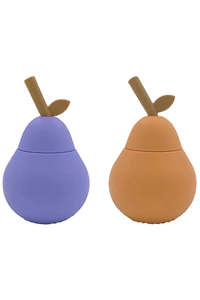 Pear Cup Pack of 2  - Apricot/Purple