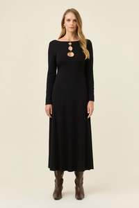 Naria Bead Dress - Onyx