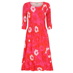 3/4 Sleeve Smash Pocket Dress | Pink Flower Spot