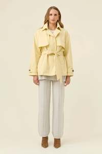 Farida Cropped Trench - Butter
